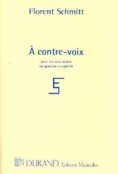 A contre-voix pour 6 voix mixtes our quatuor ŕ cappella partition (fr)