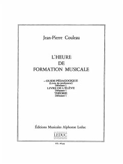 COULEAU HEURE DE FORMATION MUSICALE DEBUTANT 1/LIVRE DU MAITRE