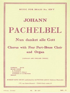 Cover Nun danket alle Gott für gem Chor, Blechbläser und Orgel Partitur (dt/en)