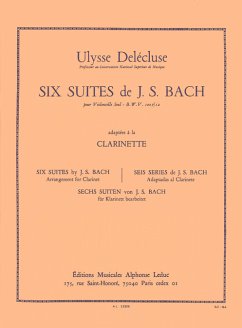 Cover 6 suites de J.S. Bach BWV1007-BWV1012 pour clarinette