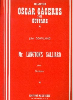 Cover Mr. Langton's Galliard for guitar
