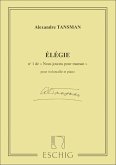 A. Tansman Elegie. Extrait N. 1 De Nous Jouons Pour Maman Violoncello or 2 Violoncelli and Piano