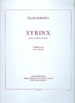 Cover Syrinx pour violon (alto)