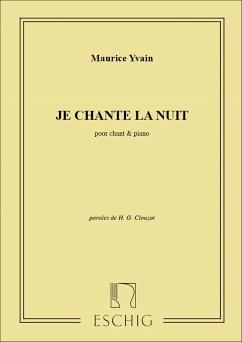 Je chante la Nuit pour chant et piano