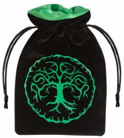 Cover Forest Black & green Velour Dice Bag