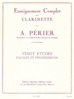 Cover 20 études faciles et progressives pour clarinette