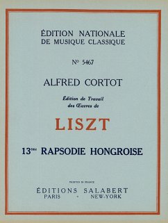 Cover Liszt Rapsodie Hongroise N 13(Cortot) Piano Pianoforte