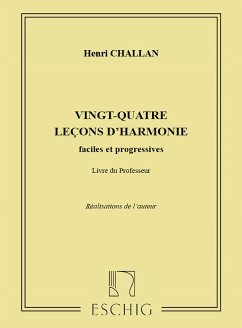 Cover Challan 24 Lecons D'Harmonie Professeur Educazione Musicale
