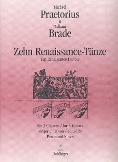 Cover 10 RENAISSANCE TAENZE VON PRATORIUS UND BRADE FUER 3 GITARREN