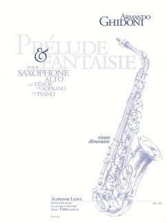 Cover Prelude et Fantaisie pour saxophone alto (ou tenor/soprano) et piano niveau elementaire