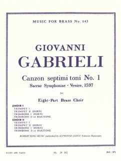 Canzon septimi toni no.1 for 8-part brass chorus score and parts