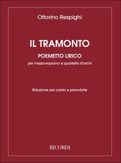 Cover Il tramonto per mezzosoprano e quartetto d'archi edizione canto/piano
