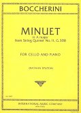 Minuet A major from string quintet no.11 G308 for cello and piano