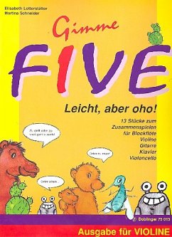 Cover Gimme Five 13 Stücke zum Zusammenspielen für Blockflöte, Violine, Git, Klav, Vc Violine
