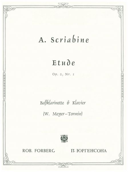 Etüde op.2,1 für Baßklarinette und Klavier
