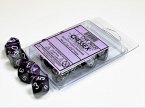 GeminiŽ Purple-Steel/white Set of Ten d10s