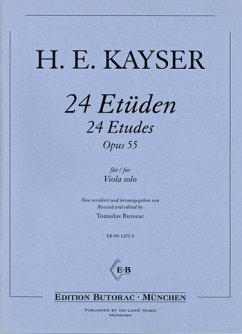 Cover Kayser, Heinrich Ernst 24 Etüduen op 55 Viola solo