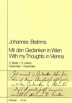 Cover Johannes Brahms Mit den Gedanken in Wien 5 Briefe (Faksimile)
