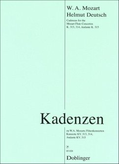 Cover Kadenzen zu Mozarts Flötenkonzerten KV313, KV314 und Andante KV315