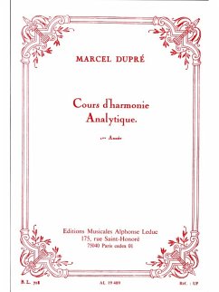 Cover Cours d'harmonie analytique (premičre année)