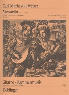 Cover Menuetto für Flöte, Viola und Gitarre Partitur und 2 Stimmen
