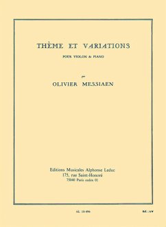 Cover Thčme et variations pour violon et piano