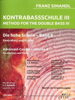 Cover Die hohe Schule Band 8 für Kontrabass und Klavier