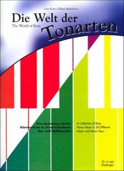 Cover Die Welt der Tonarten leichte Klavierstücke in 24 verschiedenen Dur- und Molltonarten