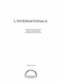 Cover L'Internationale pour chant et piano