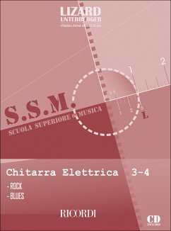 Cover L. Galante Chitarra Elettrica: Rock E Blues - Vol. 3-4 Method and study for Guitar