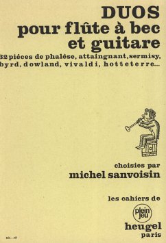 Cover DUOS POUR FLUTE A BEC ET GUITARE SANVOISIN, MICHEL, ED