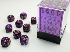 VortexŽ 12mm d6 Purple/gold Dice Block (36 dice)