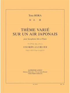 Cover Thčme varié sur un Air japonaise pour saxophone alto et piano