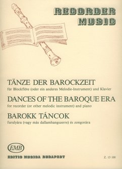 Cover Tänze der Barockzeit für Sopranblockflöte und Klavier