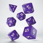 Classic Runic Purple & white Dice Set (7)