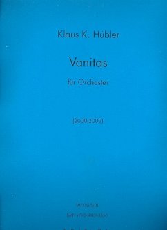 Cover Vanitas für Orchester Partitur