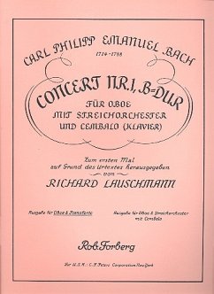 Konzert B-Dur für Oboe, Streichorchester und Cembalo für Oboe und Klavier