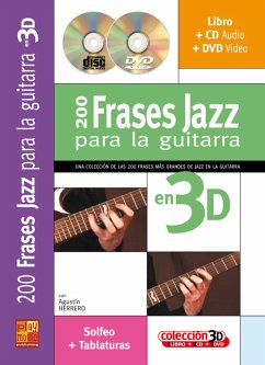 Cover Agustín Herrero, 200 Frases Jazz Guitara 3D Gitarre Buch + CD + CD-ROM
