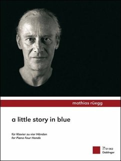 Cover A little Story in blue für Klavier zu 4 Händen Spielpartitur