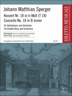 Konzert h-Moll Nr.18 T18 für Kontrabass und Orchester Stimmensatz (Streicher 4-3-2-2-1)