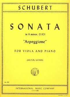 Sonata a minor D821 for arpeggione and piano for viola and piano