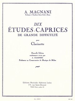 10 Etudes-Caprices de grande difficulté pour clarinette