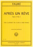 Aprčs un reve op.7,1 for clarinet and piano