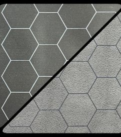 Battlemat 1 Reversible Black-Grey Hexes (23˝ x 26 Playing Surface)