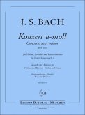 Konzert a-Moll BWV1041 für Violine, Streicher und bc Klavierauszug mit Solostimme