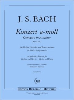 Konzert a-Moll BWV1041 für Violine, Streicher und bc Klavierauszug mit Solostimme