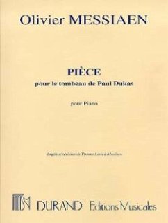 PIECE POUR LE TOMBEAU DE PAUL DUKAS POUR PIANO LORIOD-MESSIAEN, YVONNE, REV.