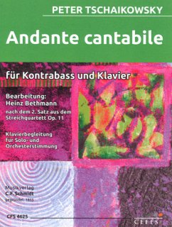 Cover Andante cantabile für Kontrabass und Klavier (Klavierbegleitung in Solo- und Orchesterstimmung)