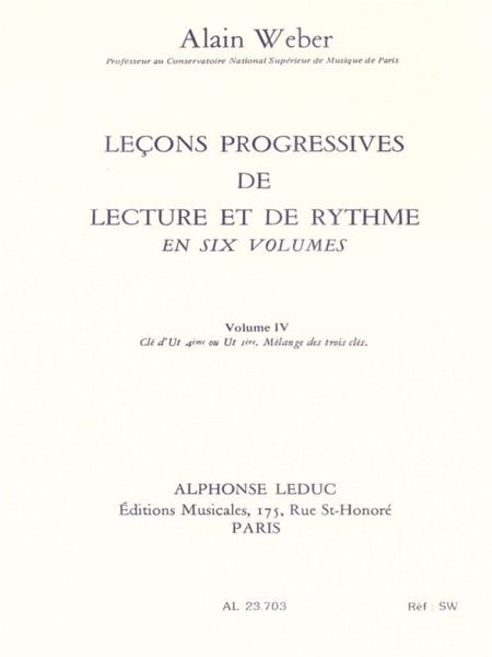 Lecons progressives de lecture de rythme vol.4 Lecons progressives de lecture de rythme vol.4
