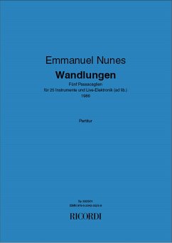 Cover NUNES E Wandlungen - 5 Passagaglien Partitur